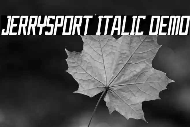 JerrySport Italic Demo Font examples