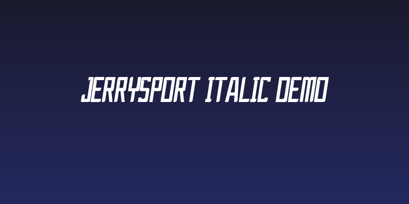 JerrySport Italic Demo Social Header