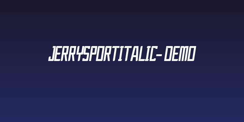 JerrySportItalic-Demo Social Header