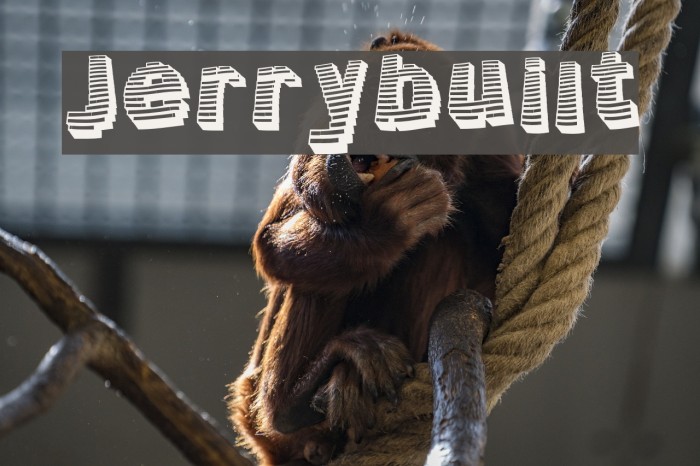 Jerrybuilt Font examples