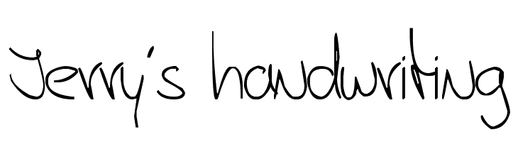 Jerry's handwriting  Frei Schriftart Herunterladen