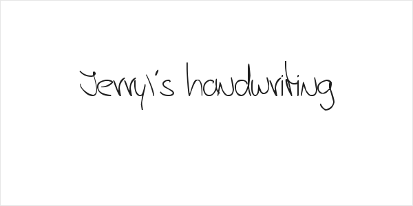 Jerry's handwriting Logo