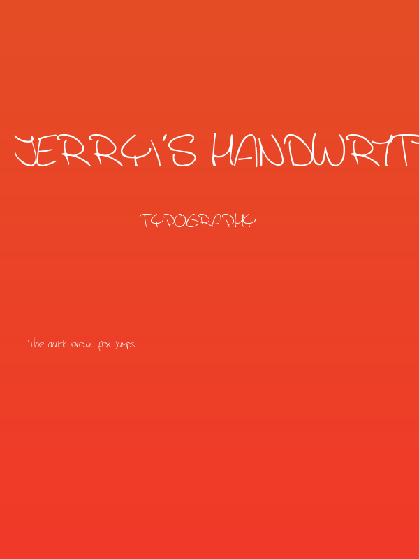 Jerry's handwriting Poster