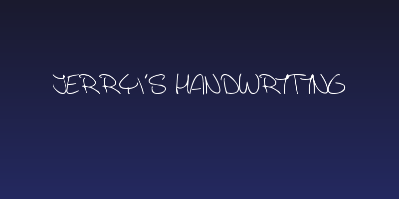 Jerry's handwriting Social Header