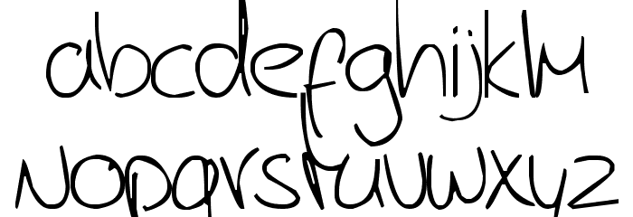 Jerry's handwriting Font LOWERCASE