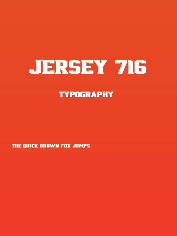 Jersey 716 Poster
