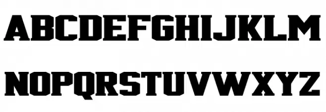Jersey 716 Font LOWERCASE