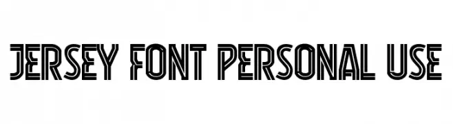 Jersey Font Personal Use  नि: शुल्क फ़ॉन्ट्स डाउनलोड
