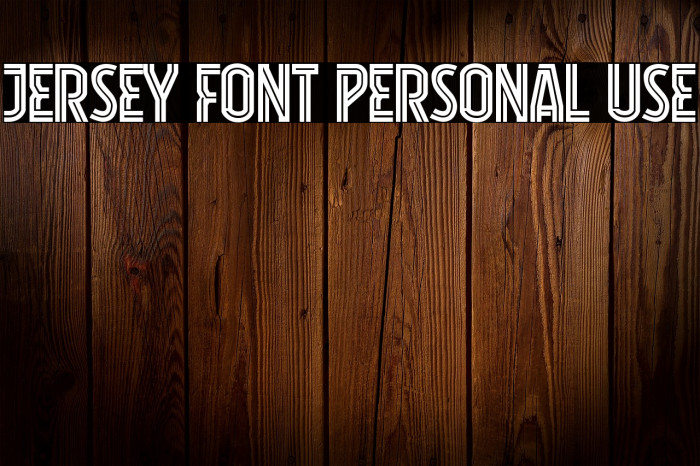 Jersey Font Personal Use Example 1