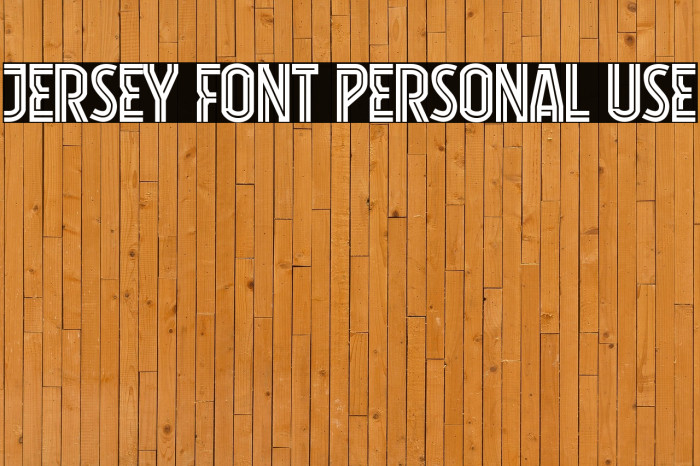 Jersey Font Personal Use Example 2