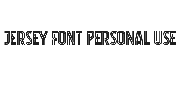 Jersey Font Personal Use Logo