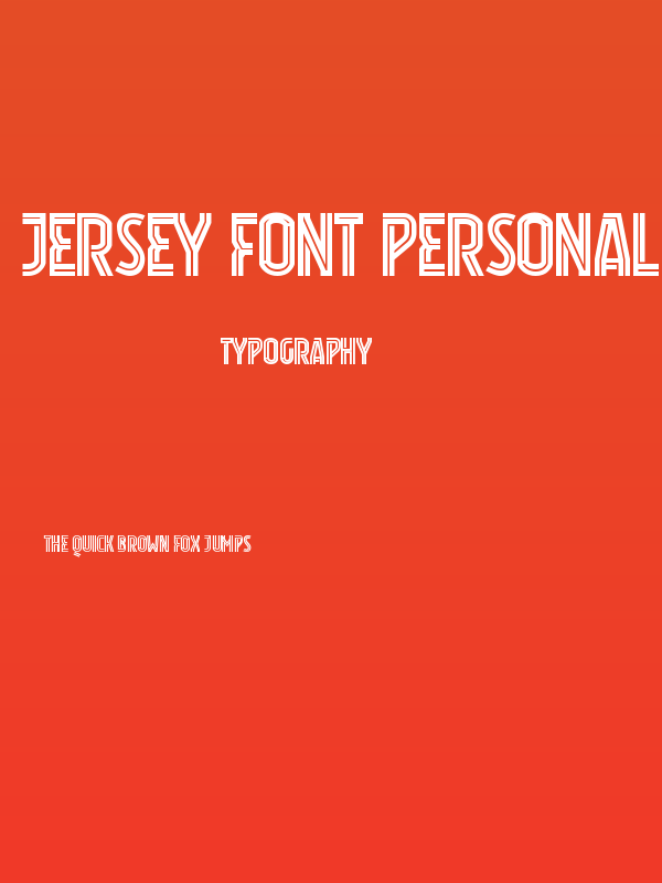 Jersey Font Personal Use Poster