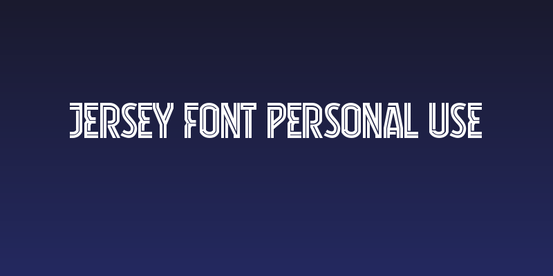 Jersey Font Personal Use Social Header