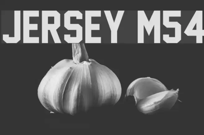 Jersey M54 Font examples
