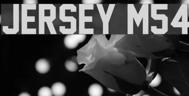 Jersey M54 Font examples