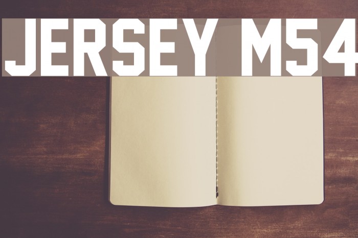 Jersey M54 Font - Dafont Free