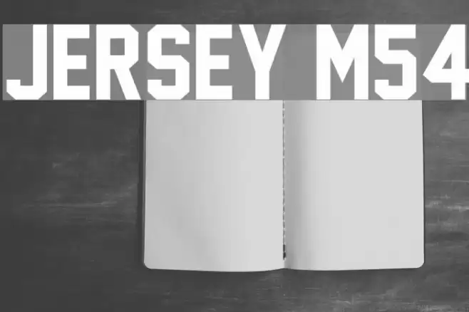Jersey M54 Font examples