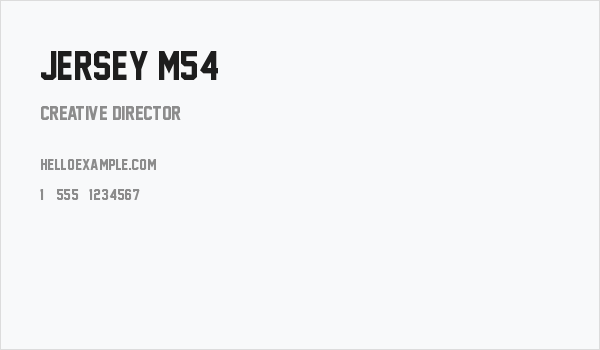 Jersey M54 Business Card