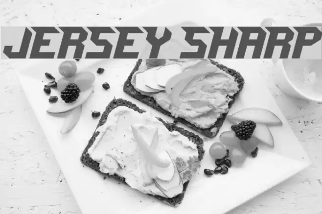 Jersey Sharp Font examples