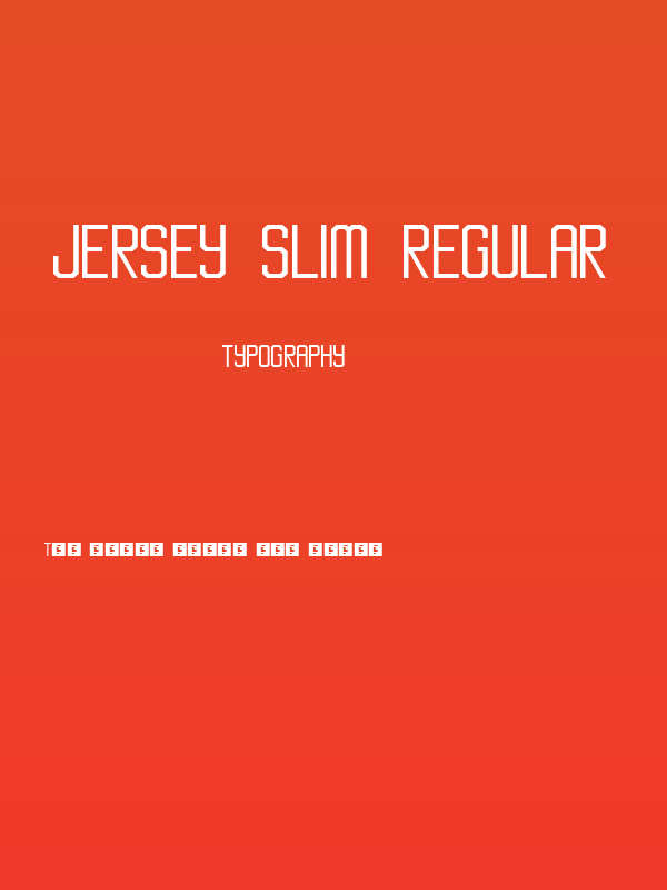 Jersey Slim Regular Poster