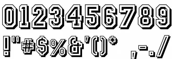 JerseyLetters Font OTHER CHARS