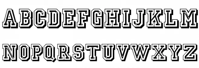 JerseyLetters خط أحرف كبيرة