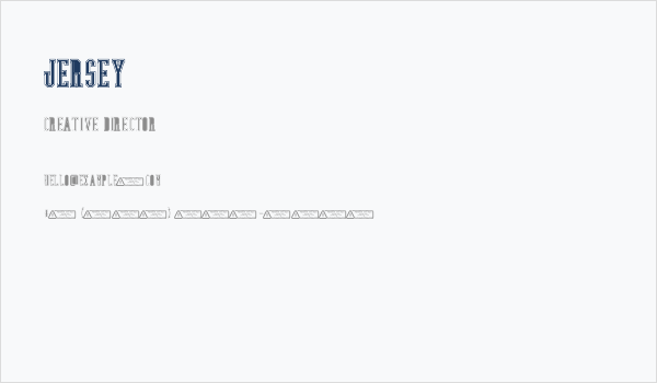 Jersey Business Card