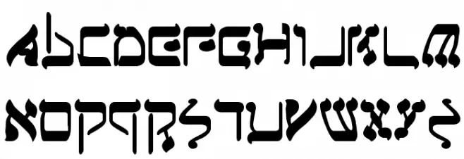 Jerusalem Bold फ़ॉन्ट अपरकेस