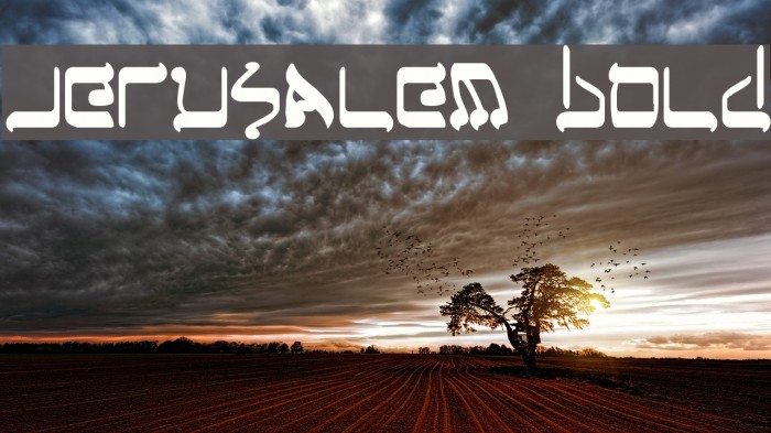 Jerusalem Bold Font examples