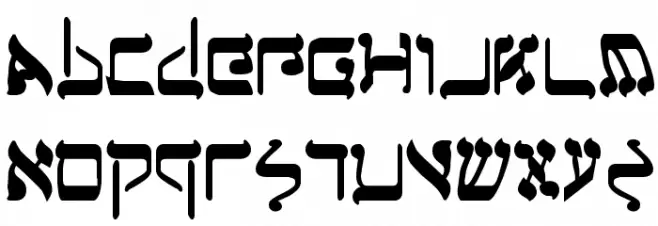 Jerusalem Bold Font LOWERCASE