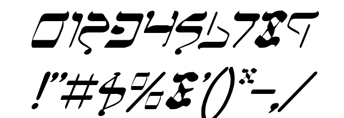 Jerusalem Italic Font OTHER CHARS