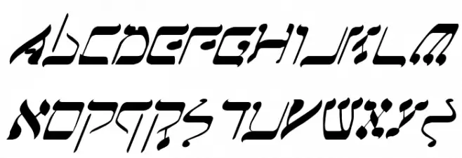 Jerusalem Italic Schriftart Groß