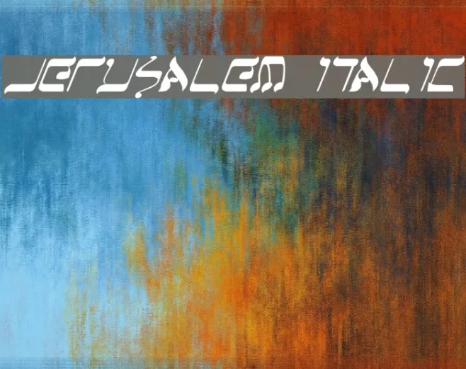 Jerusalem Italic Example 1