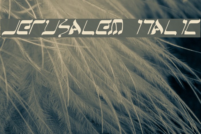 Jerusalem Italic Font examples