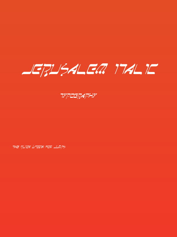 Jerusalem Italic Poster