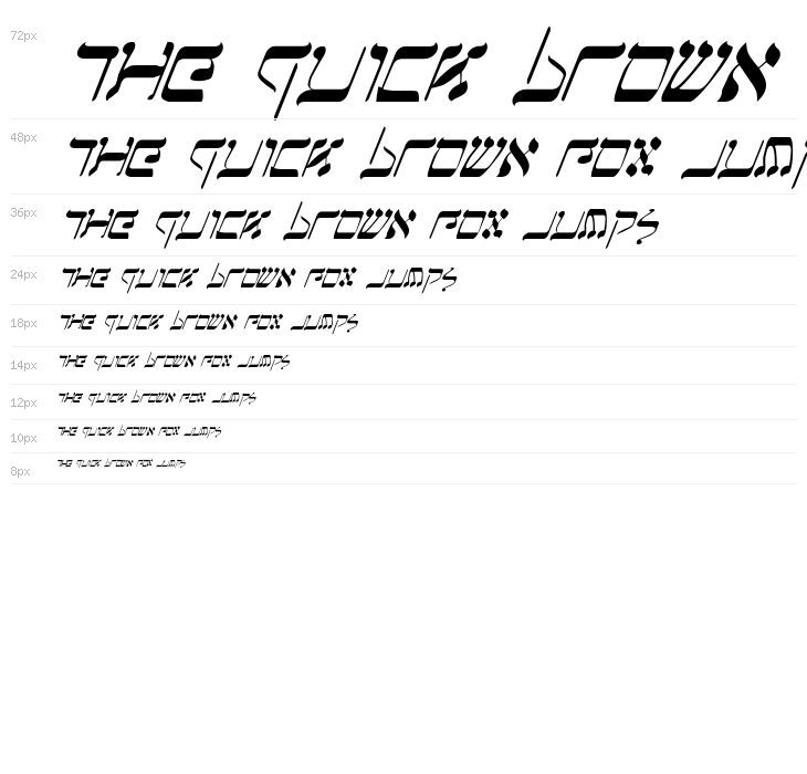Jerusalem Italic Waterfall