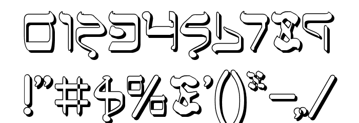 Jerusalem Shadow Font OTHER CHARS