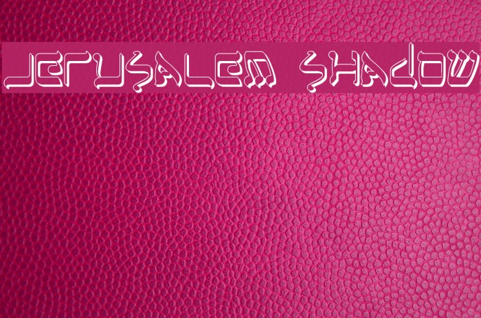 Jerusalem Shadow Font examples