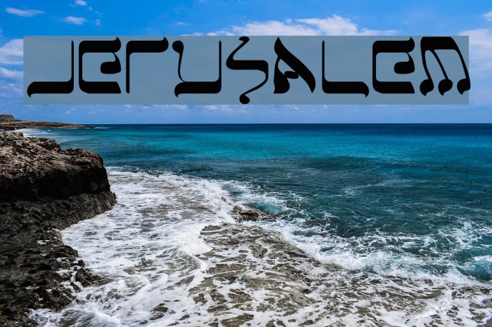 Jerusalem Font examples