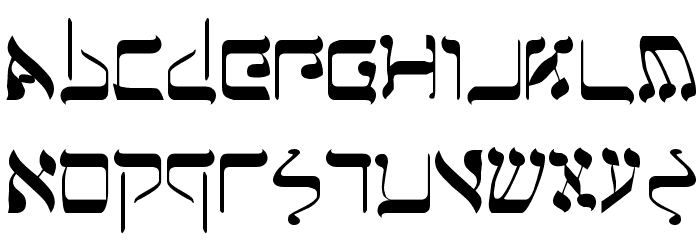 Jerusalem Font LOWERCASE