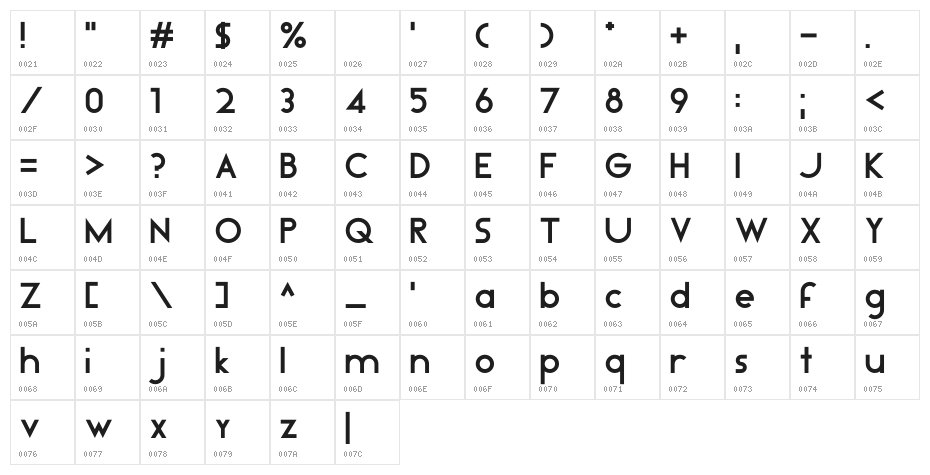 Jesa Script Regular Character Map