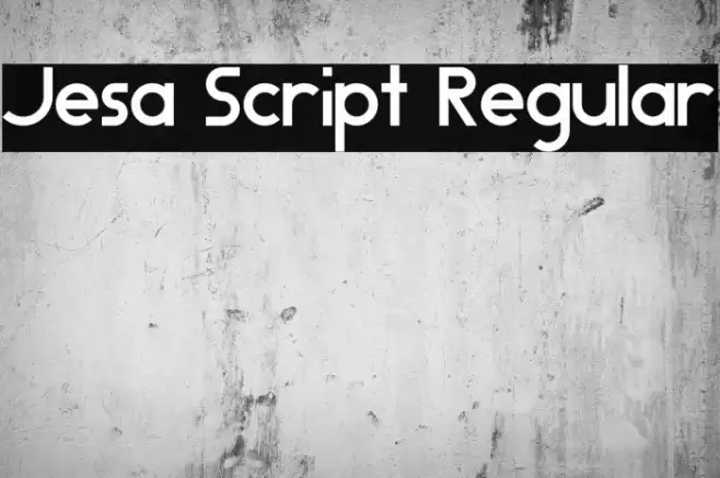 Jesa Script Regular Font examples