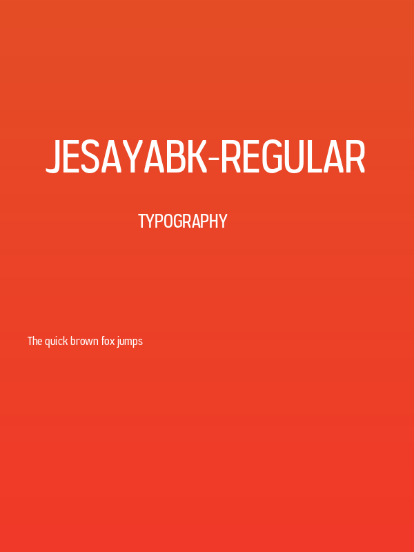 JesayaBk-Regular Poster