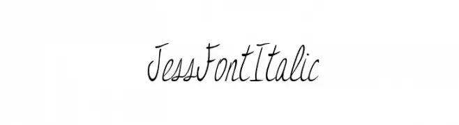 JessFontItalic  Frei Schriftart Herunterladen