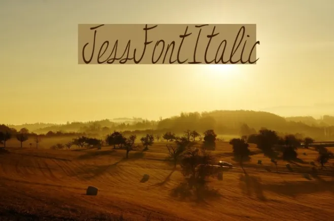 JessFontItalic Example 1