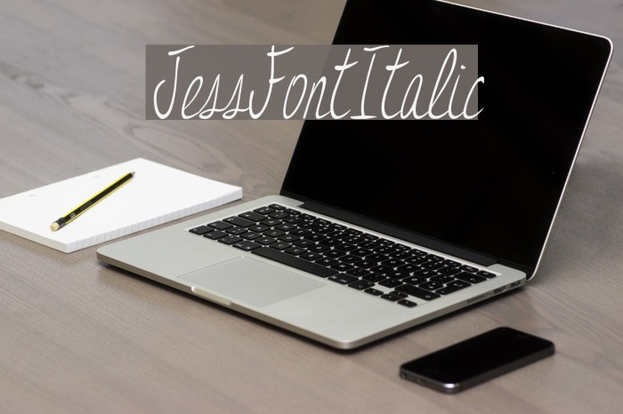 JessFontItalic Font examples