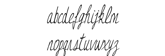 JessFontItalic Font LOWERCASE