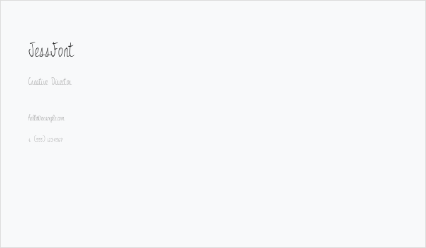 JessFont Business Card