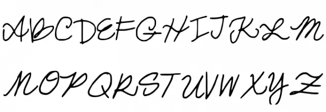 Jessa Hand 字体 大写