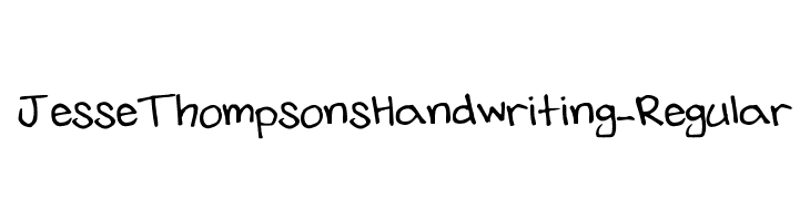 JesseThompsonsHandwriting-Regular  नि: शुल्क फ़ॉन्ट्स डाउनलोड
